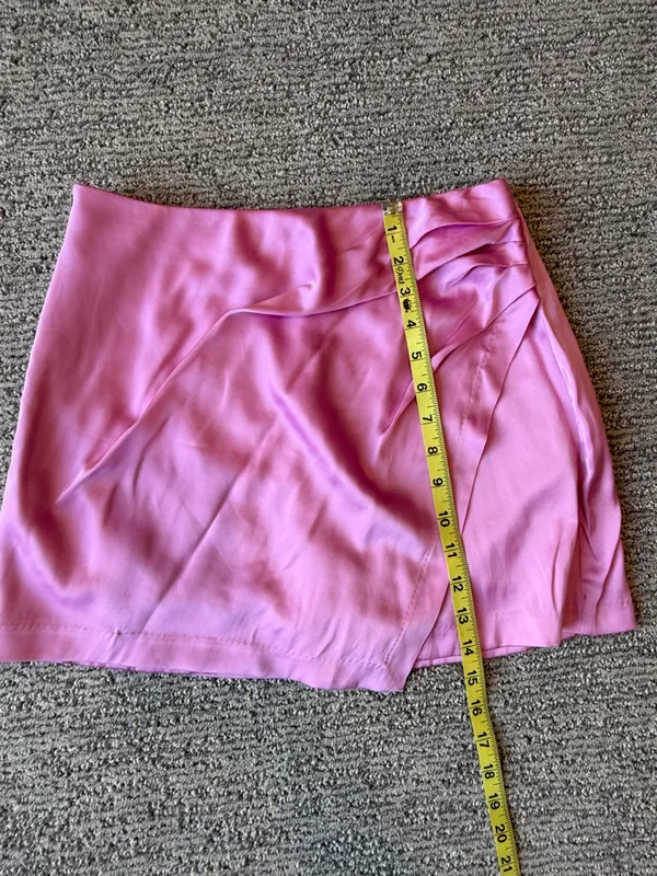 Abercrombie‎ & Fitch Mini Skirt Draped Skort Satin Preppy Coquette Balletcore - Image 7