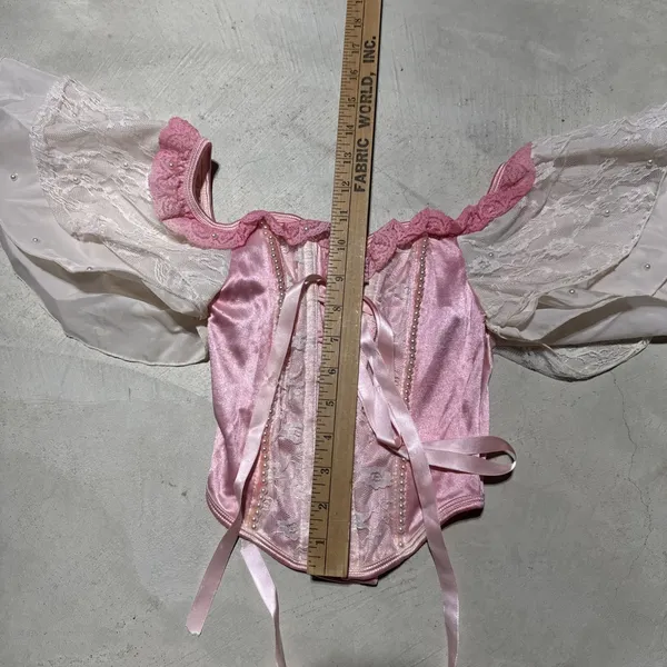 Dollskill Trick N Treats Women's Pink Wired Corset Lace Back Top Size XS Sexy - Image 7