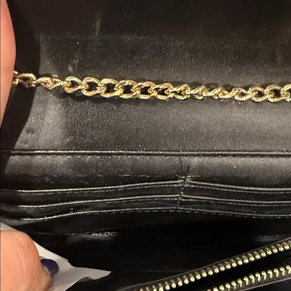 ‼️SALE‼️ *EUC* ALDO, Embellished Black and Multicolor Clutch/Wallet On Chain - Image 9