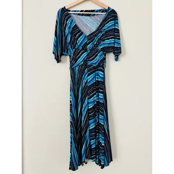Anthropologie‎ Wintertide Drapey Women's Dress Summer A-Line Medium Plenty - Image 6