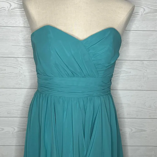 Alfred Angelo Seafoam Green Chiffon Prom Bridesmaid Dress Size 6 - Image 5
