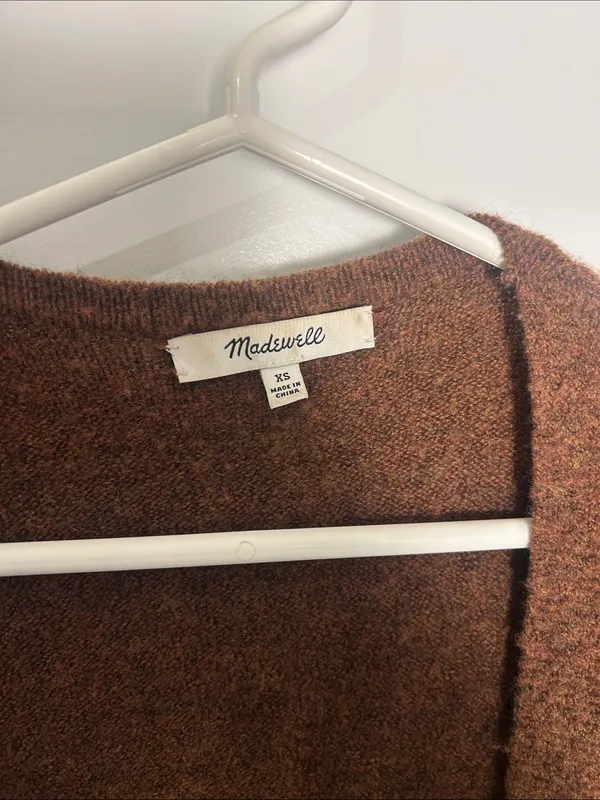 Madewell Brown Open-Front Cozy Knit Cardigan - Image 2