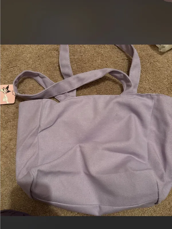 Sanrio Cinnamoroll Purple‎ Canvas Tote Bag with Front Pocket - Image 4