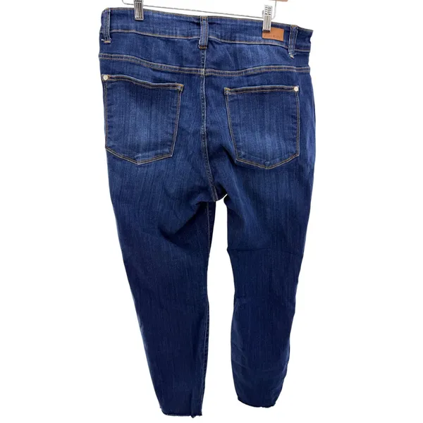 Judy Blue Womens 18W Skinny Fit Dark Wash High Rise Raw Hem Jeans JB82201DK-PL - Image 3