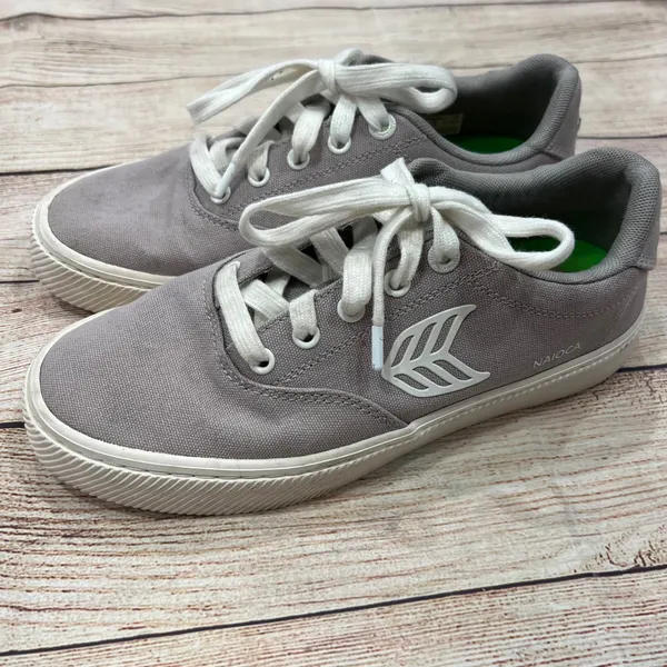 Cariuma NAIOCA Low Top Sneakers Gray Canvas Lace Up ‎ Women's Size 8 - Image 3