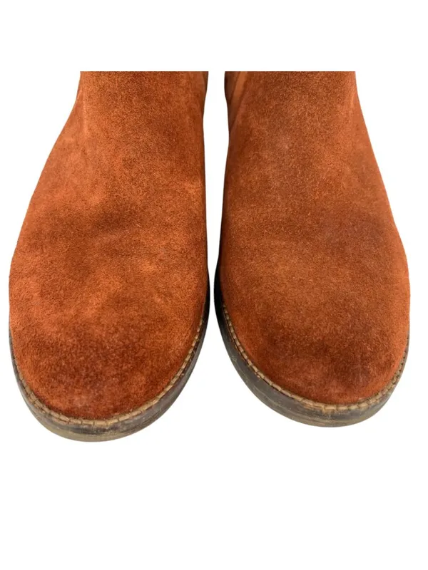 Clarks Demi Beat Rust Brown Suede Chelsea Ankle Boots Size 10 - Image 4