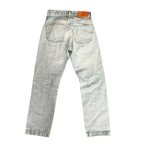 MOUSSY Vintage Light Wash Distressed Straight Jeans Size 24 Made in Japan - Image 4
