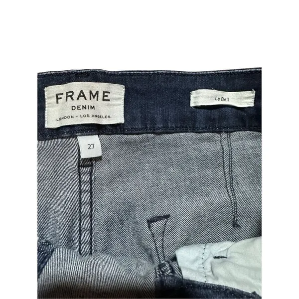 Frame Le Bell Lace‎ Up Jean In Hayworth High Waist Cropped Flare Jeans Sz 27 - Image 5