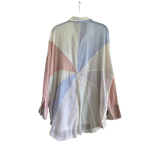 Free People Rainbow Rays Button Down Size Medium - Image 10