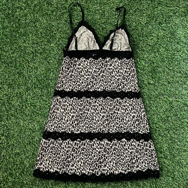 Rampage Small Y2K Leopard Slip Dress Nightgown - Image 4
