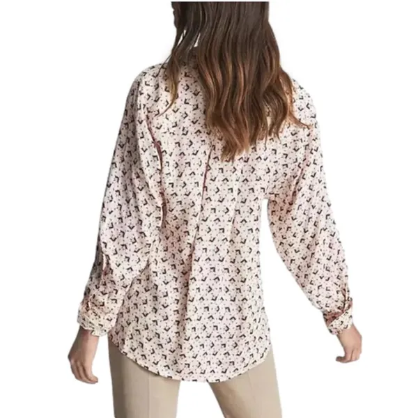 Reiss NWOT Pia Printed Geometric half button up - 2 ($228) - Image 5