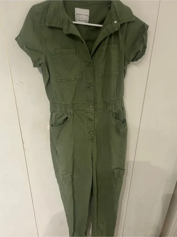 Celebrity Pink Olive Green Utility Jumpsuit - Image 2