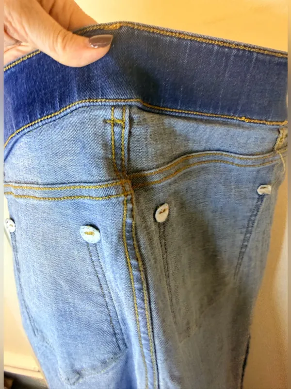 Spanx High Rise Flare Jeans Large Midnight Shade Pull On Shaping 20327R - Image 10