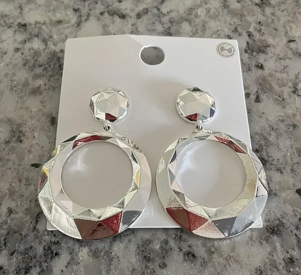 Silver Dangle Earrings - Image 2