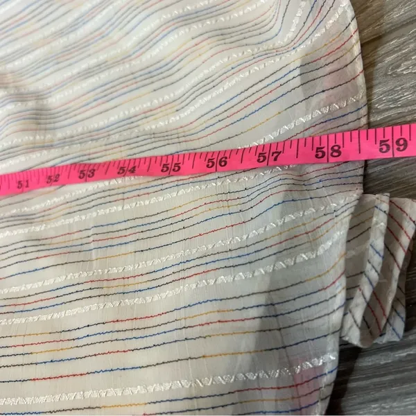 Tularosa Zana Dress in Ivory‎ smocked side maxi dress multicolor stripe - Image 4