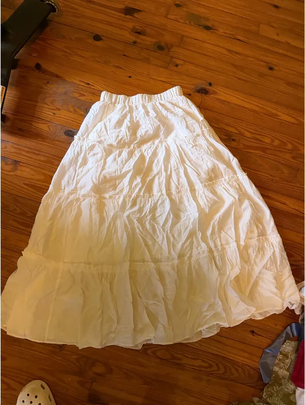 White Long Skirt Size M - Image 2