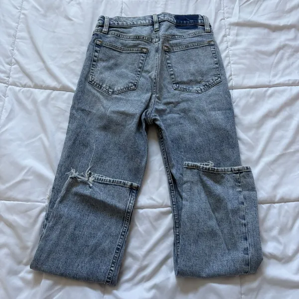 Abercrombie & Fitch Jeans‎ Womens Size 25 Blue Ultra High Rise Ankle Distressed - Image 9