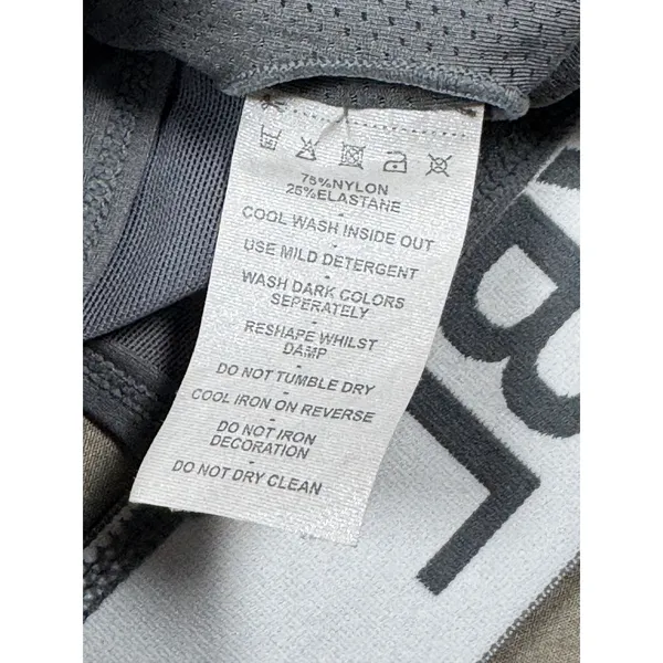 AYBL Balance V Neck Sports Bra Gray Racerback Medium M Athletic Gym Training - Image 5