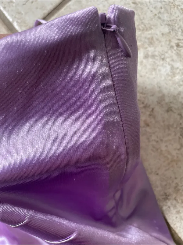Retrofete Dehl Mini Satin Skirt Lilac - Image 13
