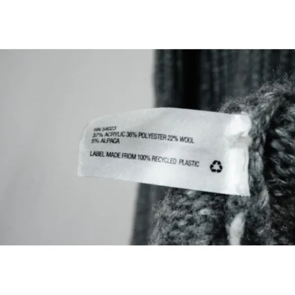 Gap Woman's Alpaca Wool Blend Chunky Knit Grey Open Front Cardigan Size Small - Image 4