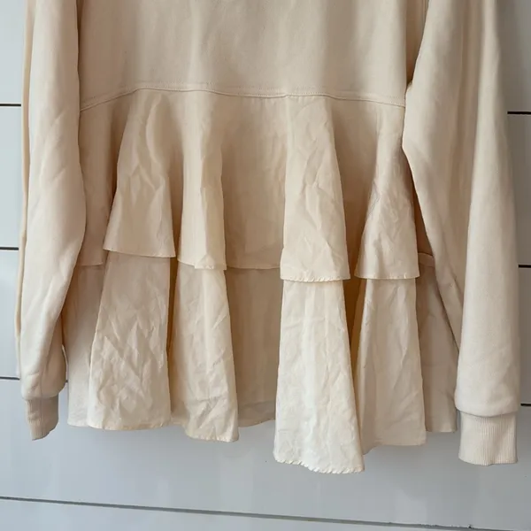 ZARA Peanuts Snoopy Cream Hoodie Sz M - Image 9