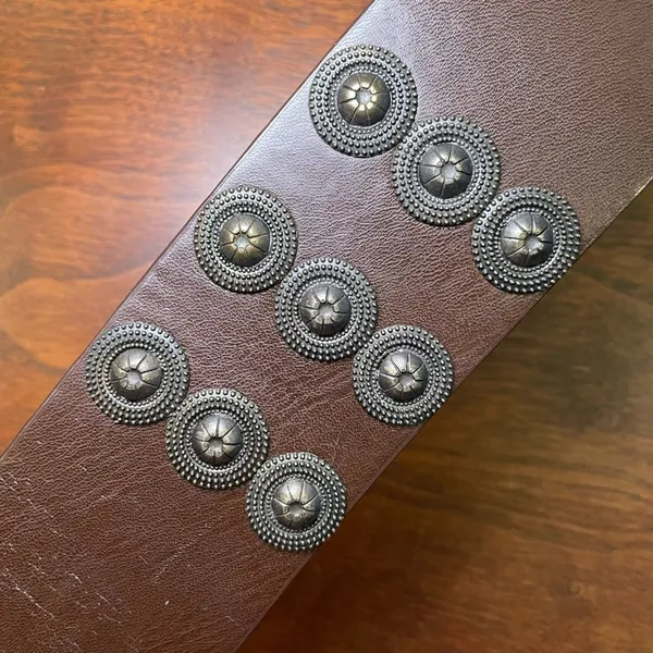 Free People Vintage Brown Wide Studded Belt - Image 2