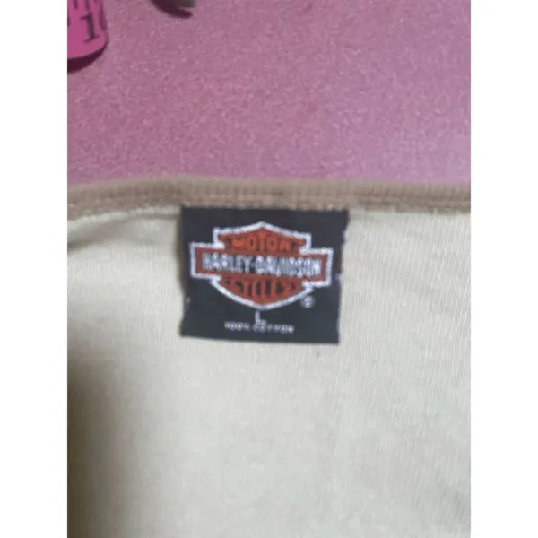 Harley Davidson 3/4 sleeve snap up shirt - Image 3