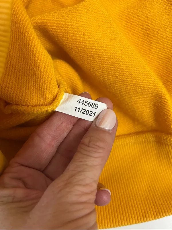 Outdoor Voices Yellow Crewneck with Red "Y'all" Graphic size XL - Image 4