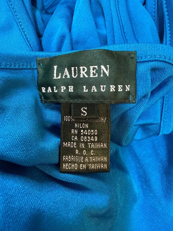 Lauren Ralph Lauren Sleeveless Maxi Dress Vintage Classic Drapey 1990s Y2K - Image 2