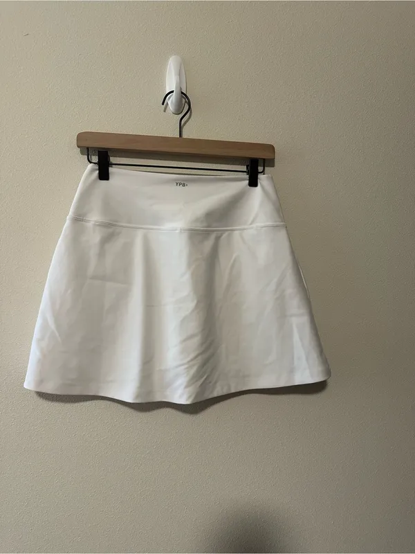 Abercrombie and fitch YPB sculptLUX Lined Wrap Skirt white nwot size medium - Image 4