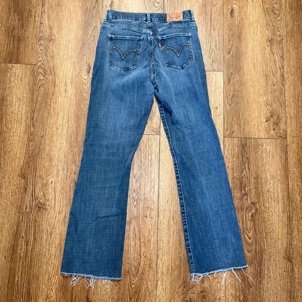 Levi's Classic Bootcut Jeans Medium Wash Raw Hem Womens Size 4 27x29 - Image 2