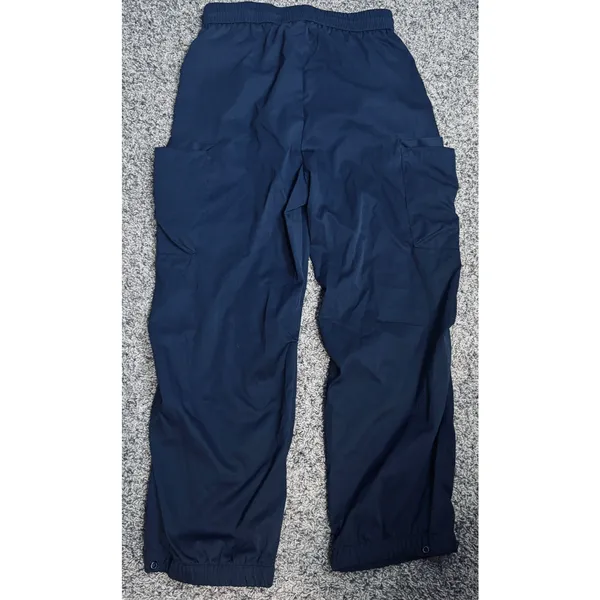 Womens Black Joggers Cargo Pants sz M drawstring elastic waist utility grunge - Image 4