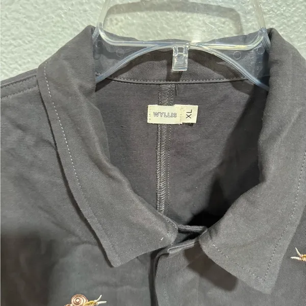 WYLLIS gray embroidered snail jacket size - Image 3