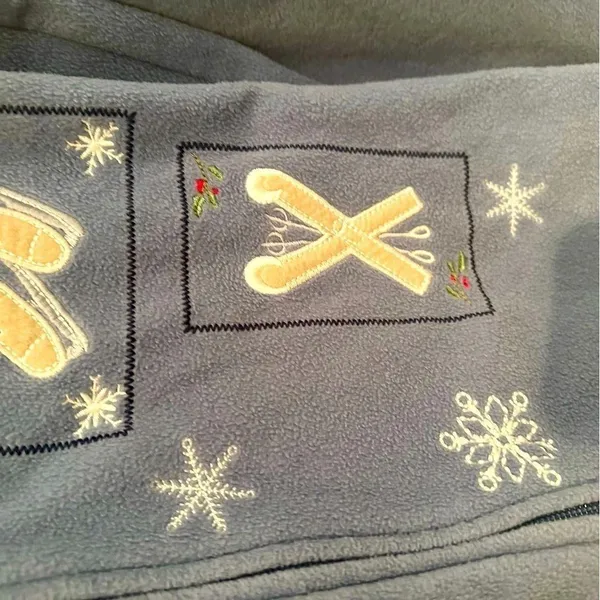 Croft & Barrow Fleece Winter Jacket Women's‎ Size XL Blue Gray Cottagecore Snow - Image 5