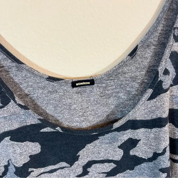 ✨‎ Monrow Camo Fitted Midi Dress Gray Black Small - Image 5