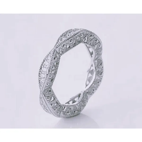 NEW 1 Ct Pretty Pave Simulated‎ Diamond Eternity Wedding Band Ring, Size 10 - Image 2