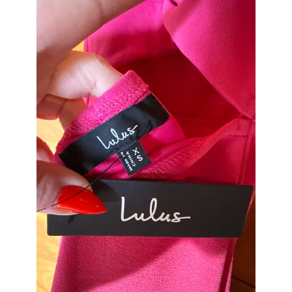 NWT Lulus Iveta Fuchsia Cutout Ruffled Sleeveless Midi Dress Gala Banquet Sze XS - Image 8