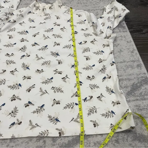 Croft & Barrow Off White Patterned Turtle Neck Long Sleeve - Image 10
