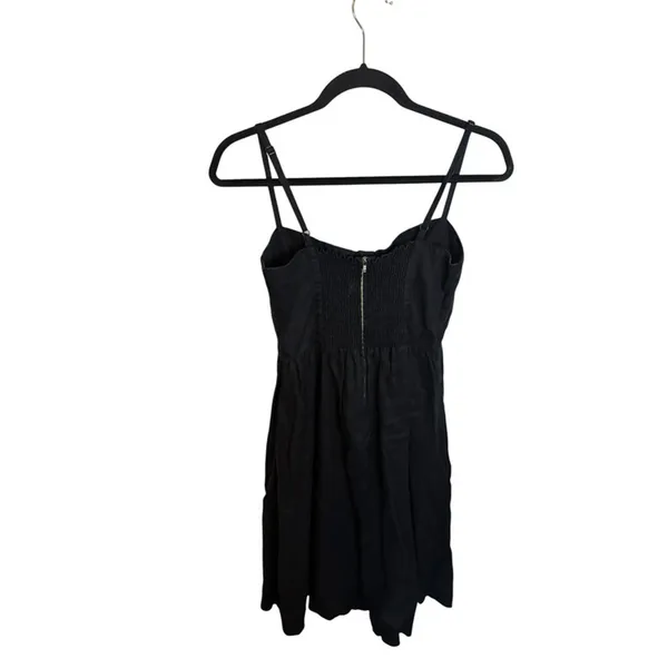 Reformation Tori Black Linen Midi Dress - Image 3