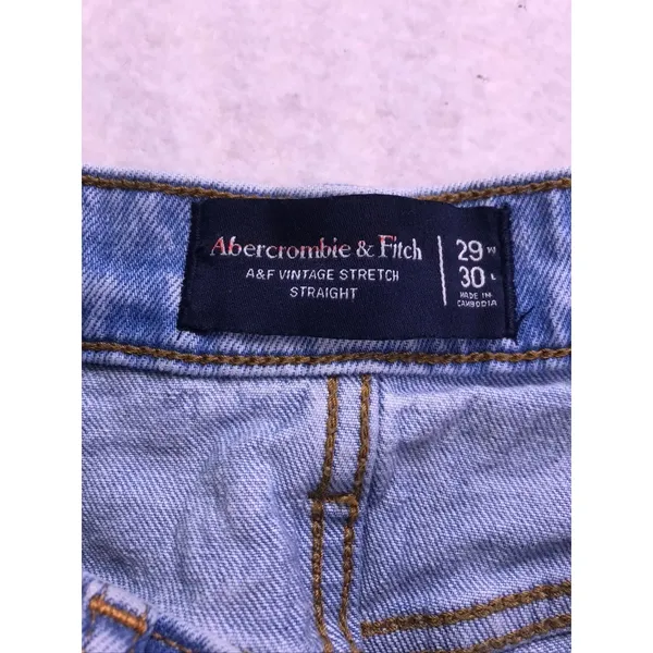Abercrombie & Fitch Straight Jeans Womens 29 Light Blue Vintage Stretch Denim - Image 2