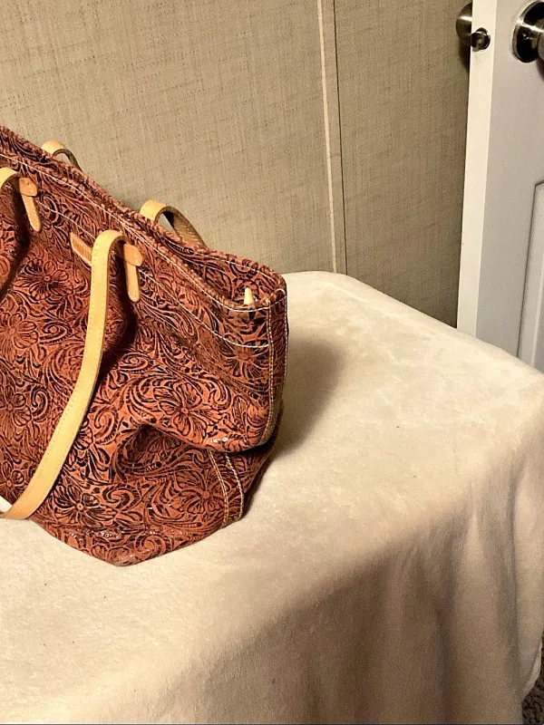Consuela Classic Tote Floral Brown & Pink - Image 3