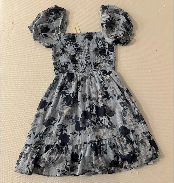 Francesca's Dress Floral Blue Mini - Image 2