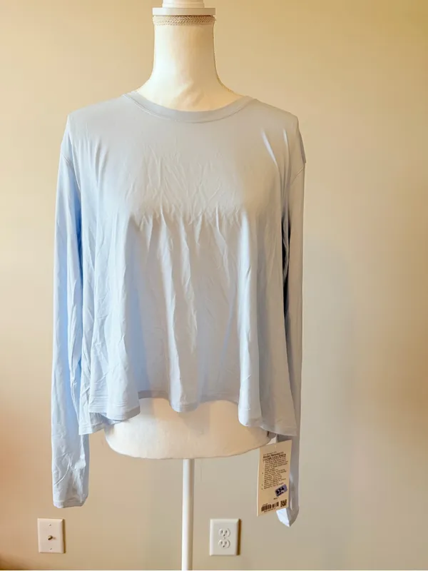 NWT Lululemon Modal Relaxed-Fit Lounge Long-Sleeve Shirt size 6 starch blue - Image 3
