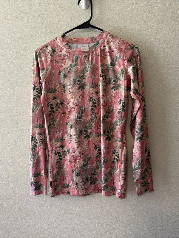 Kari Traa Fryd Base Layer Top - UPF 40+, Long Sleeve lotus pink floral size M - Image 5