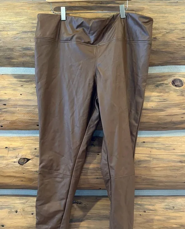 A New Day Women's High-Waisted Faux Leather Ankle Leggings XXL - Image 2