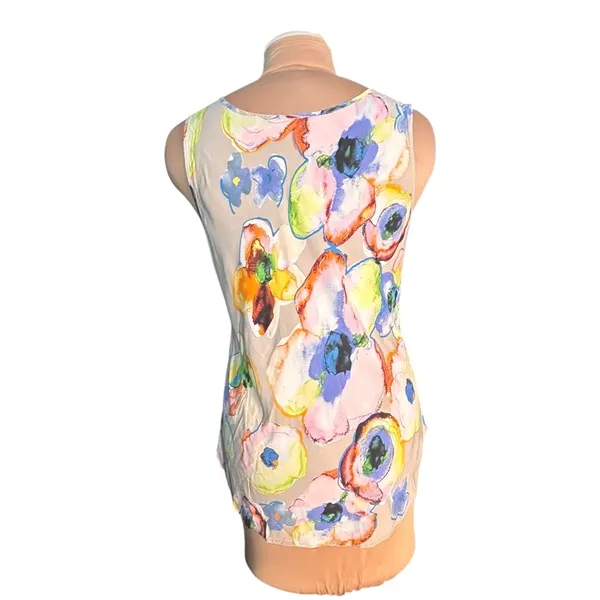 Jams World Mystic Pond Multicolor Abstract Floral Tank Top Artsy Maximalist - Image 3