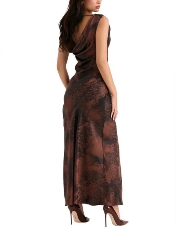 House of CB Alaina Antique Copper Bias Cut Maxi Dress NWT Size Large - Image 4