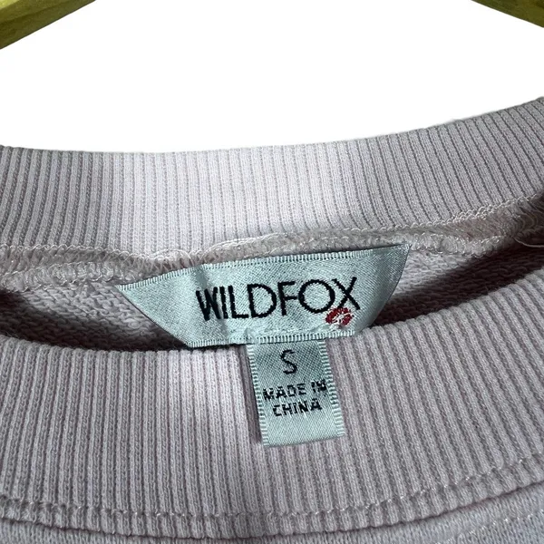 Wildfox Brunch Club Heart Graphic Sweatshirt Pink Coquette Oversized Size S - Image 4