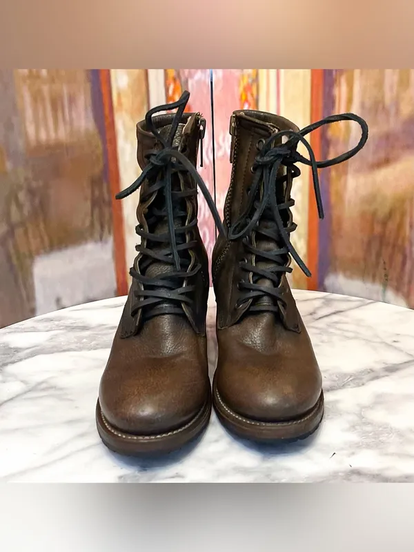 Freebird Cavalier Leather Lace-Up Boot Black 8 GUC - Image 3
