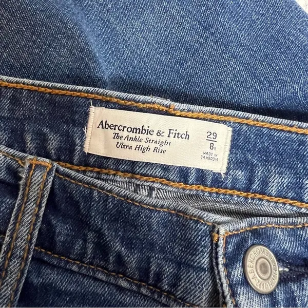 Abercrombie & Fitch‎ the ankle straight ultra high rise Sz 29 - Image 3